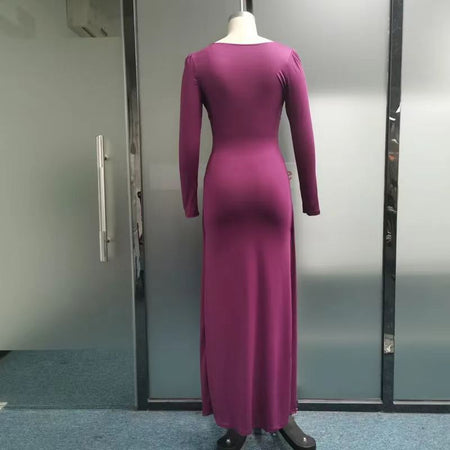 Design Sense High Slit Women Dress - ANIBEY