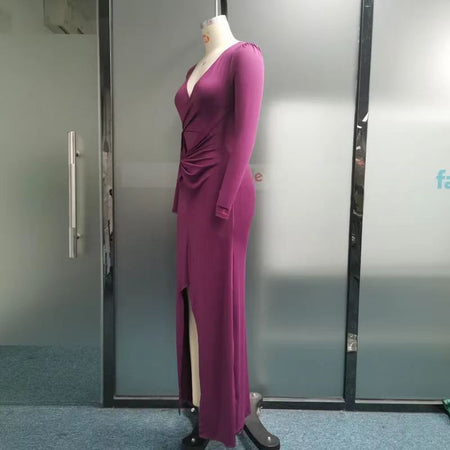 Design Sense High Slit Women Dress - ANIBEY