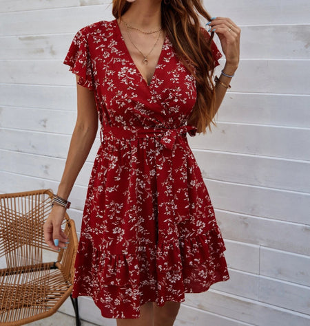 European And American Printing Best-selling Dress - ANIBEY