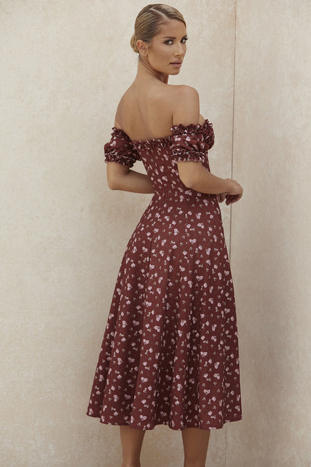 Split floral fungus dress - ANIBEY