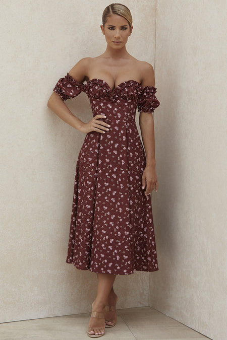 Split floral fungus dress - ANIBEY