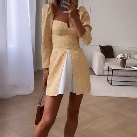 Fake Two-piece Dress Elegant - ANIBEY