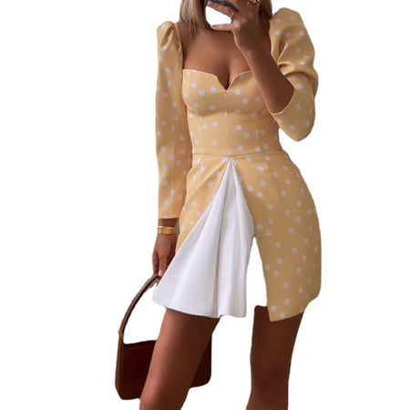 Fake Two-piece Dress Elegant - ANIBEY