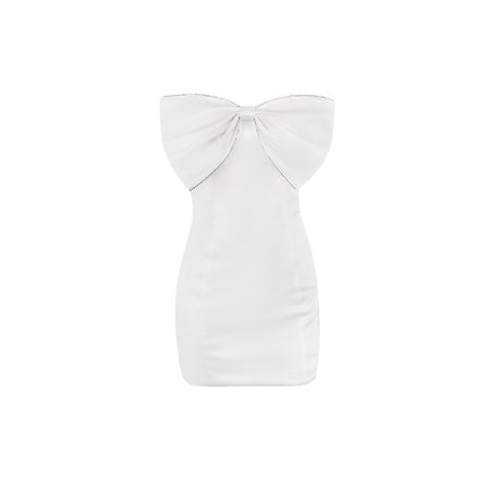 New Fashion Women's Bow Tight Exposed Backpack Hip Short Skirt Son - ANIBEY