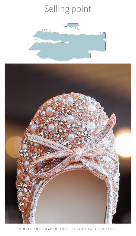 Leather Shoes Soft Sole Aisha Princess Shoes Children Crystal Shoes Flashing Baby Shoes - ANIBEY
