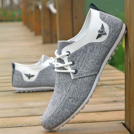 Men's Casual Flat Heel Canvas Shoes - ANIBEY