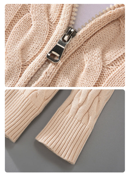Men's Thickened Half-Zipper Loose Sweater - ANIBEY