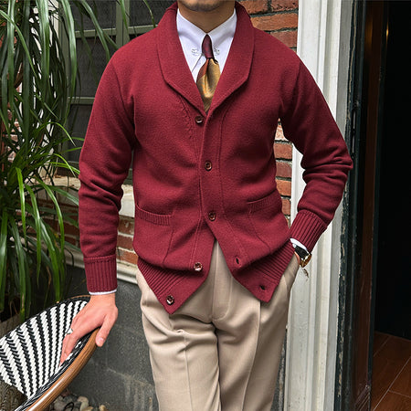 Retro Warm Knit Jacket Slim Fit - ANIBEY
