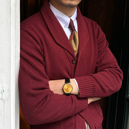 Retro Warm Knit Jacket Slim Fit - ANIBEY