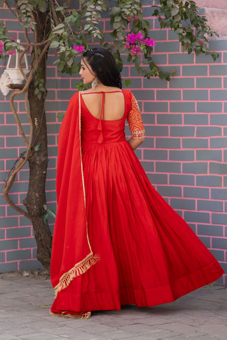 Jk Mart Embroidery work traditional gown Price in India - ANIBEY