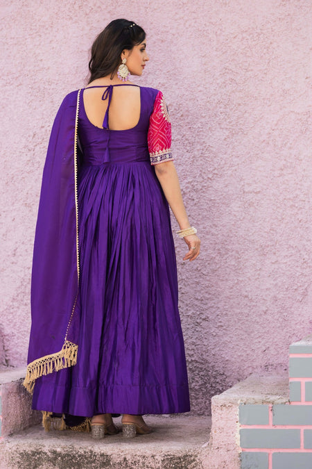 Jk Mart Embroidery work traditional gown Price in India - ANIBEY