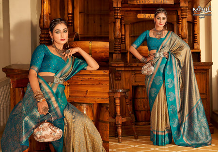 Indian Saree Traditional Banarasi Silk - ANIBEY