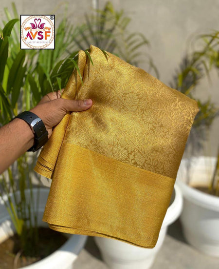 Buy Up Rabt Banarasi Gold Tissue Silk Saree for Women - ANIBEY