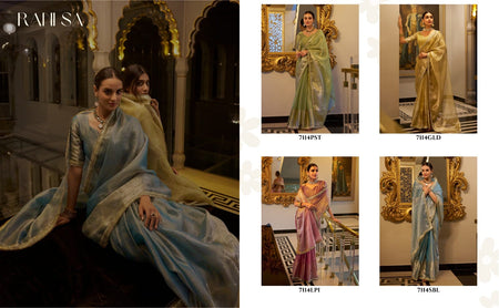 Buy Mitera Zari Woven Floral Organza Saree - Sarees for - ANIBEY