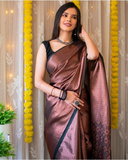 Buy SGF11 Women's Kanjivaram Pure Soft Silk Saree Pure Silver - ANIBEY