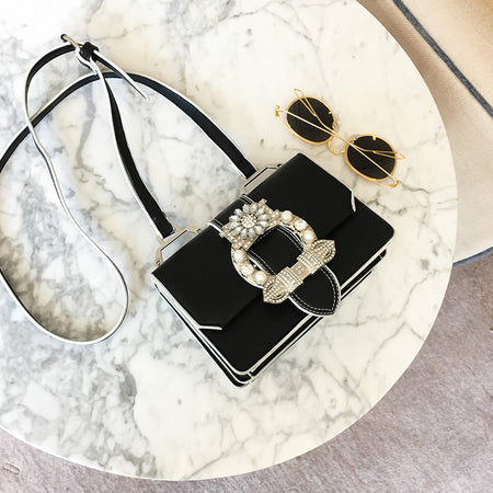 Fashion Designer Famous Bags For Women Designer Diamond Lock Bags Quality PU Leather Women Handbags Elegant Lady Shoulder Bags - ANIBEY