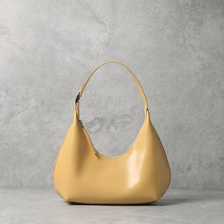 Fashionable And Simple Armpit One-shoulder Portable Cowhide Bag - ANIBEY