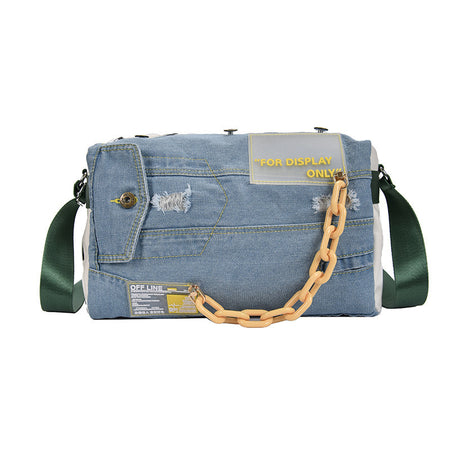Denim Women's One-shoulder Yoga Sports Bag - ANIBEY