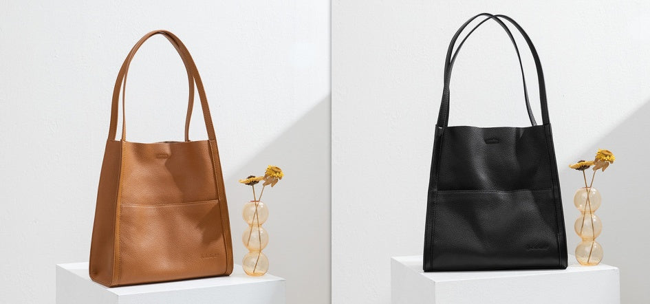 Leather Tote Large Capacity Shoulder Bag - ANIBEY