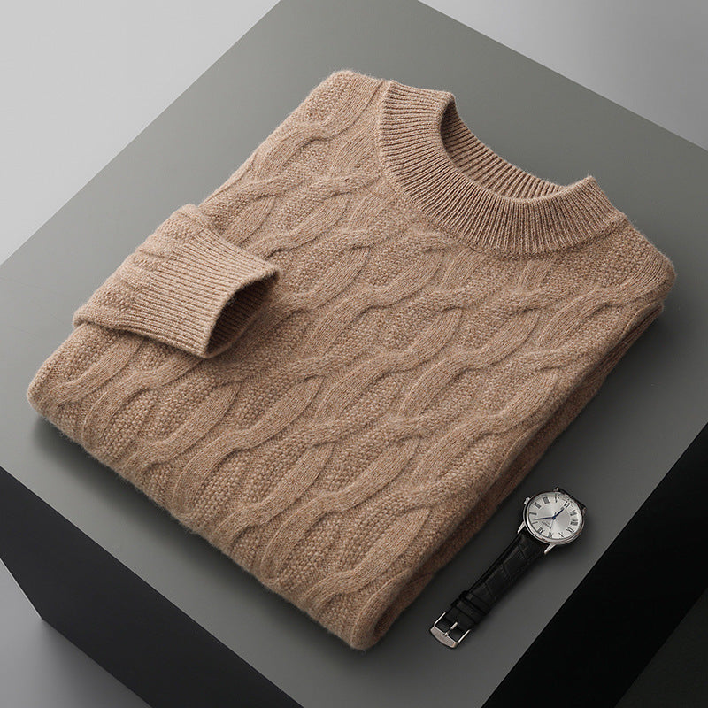 Men's Round-neck Thick Pullover Sweater - ANIBEY