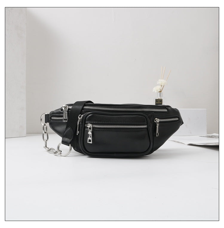 Bag Waist Bag Women's Trendy Ins Bag New Female Bag Trendy Star With The Same Paragraph Net Celebrity Messenger Chest Bag Wild Single Shoulder - ANIBEY