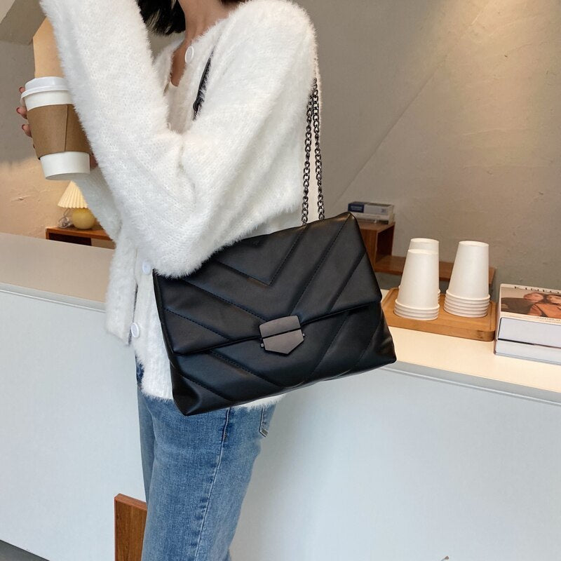 Embroidery Thread Small PU Leather Crossbody Bags for Women Trend Hand Bag Women's Branded Trending Shoulder Handbags - ANIBEY