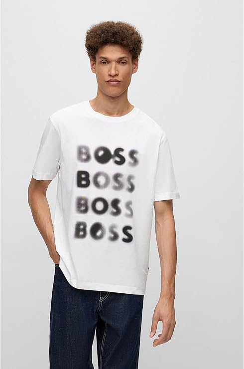 BOSS Men's Teetrury Shirt (White, M) - ANIBEY