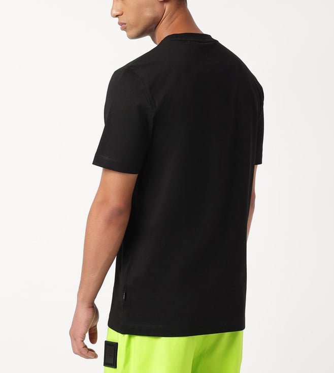 Black Regular Fit T-Shirt (Black, M) - ANIBEY
