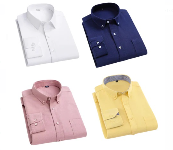 Mens Shirts (Multicolor, S) (Pack of 4) - ANIBEY