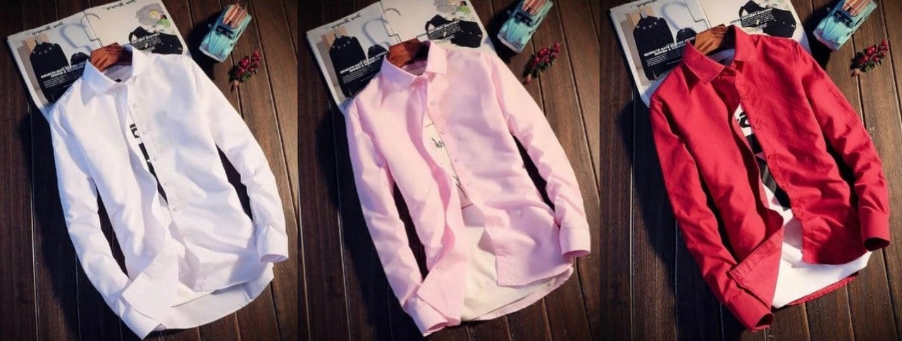 Combo of 3 Casual Men's Shirts (Multicolor, S) - ANIBEY