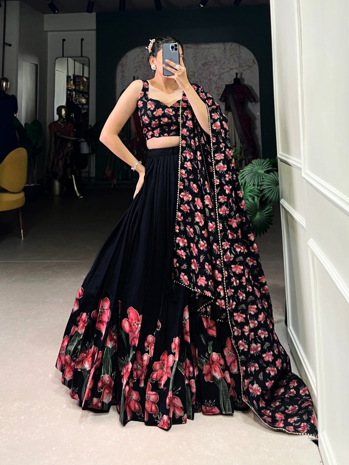 The Perfect Blend of Tradition And Sparkle Lehenga Choli - ANIBEY