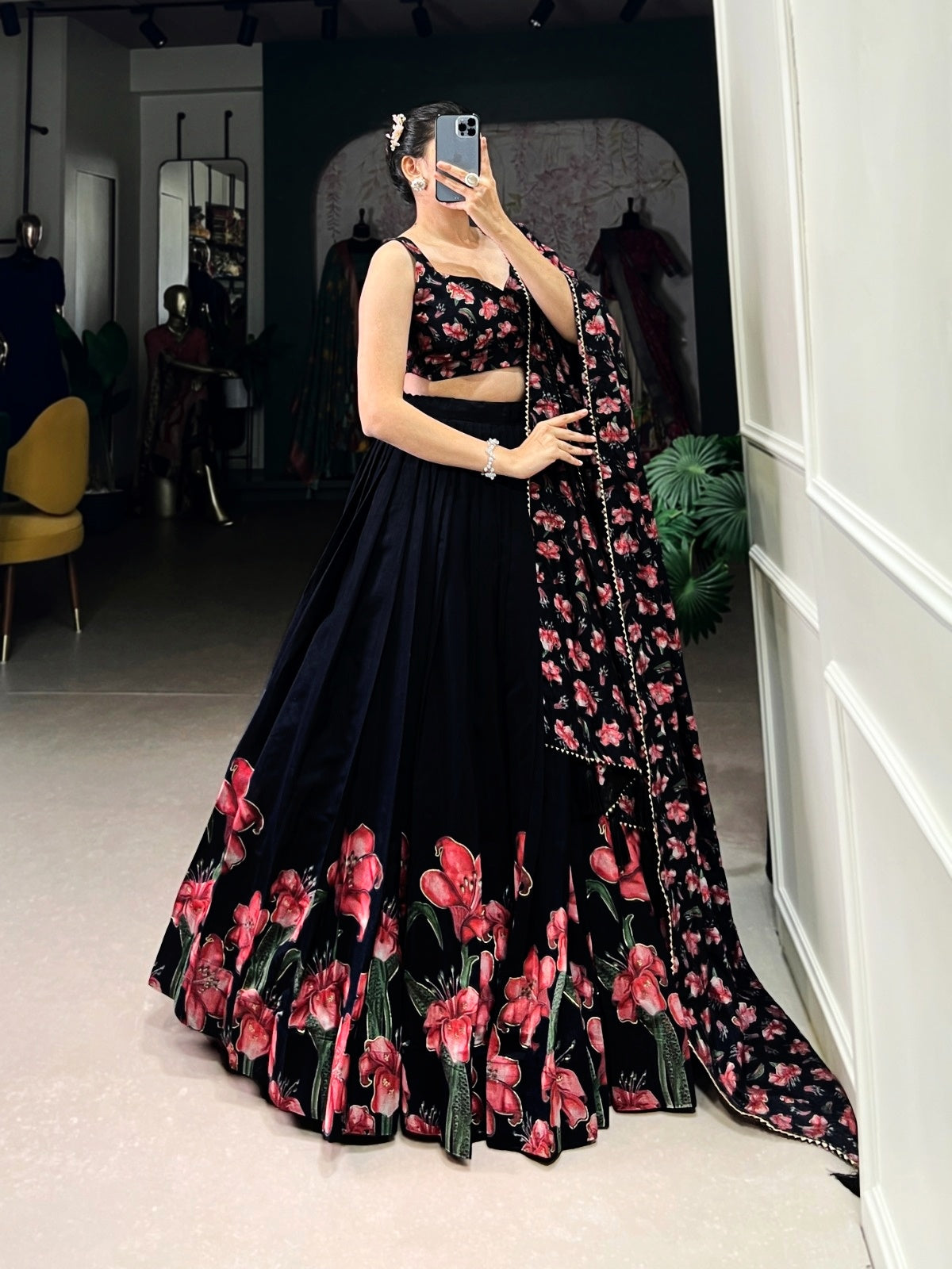 The Perfect Blend of Tradition And Sparkle Lehenga Choli - ANIBEY