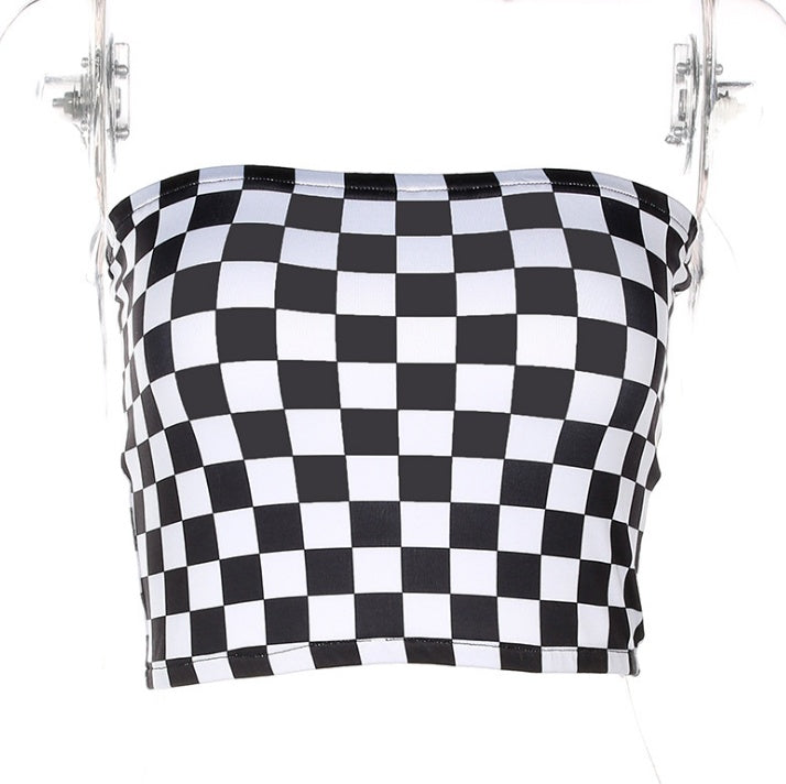 CHECKER TUBE TOP