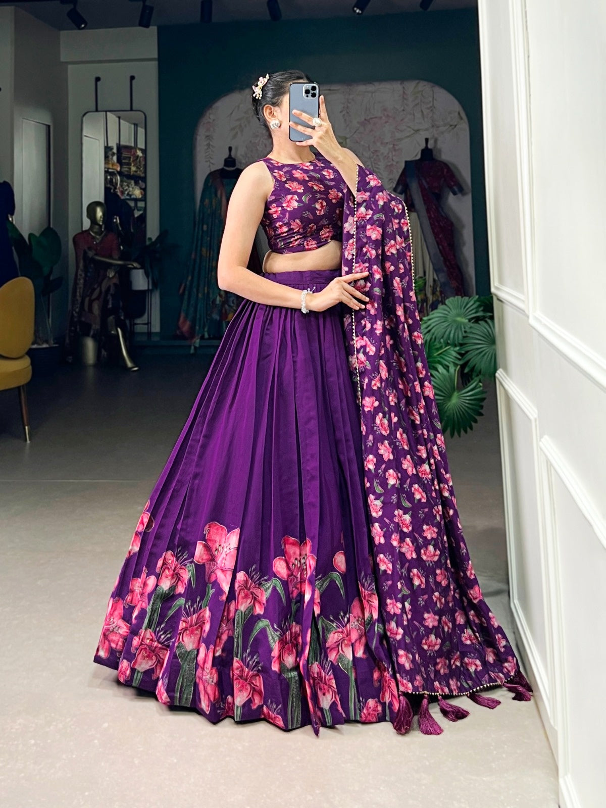 The Perfect Blend of Tradition And Sparkle Lehenga Choli - ANIBEY