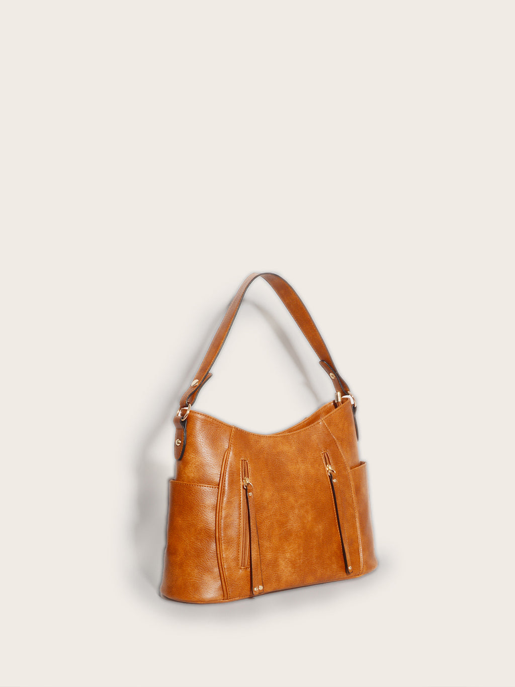 Retro Double Zipper Tassel Women's Portable Shoulder Bag - ANIBEY