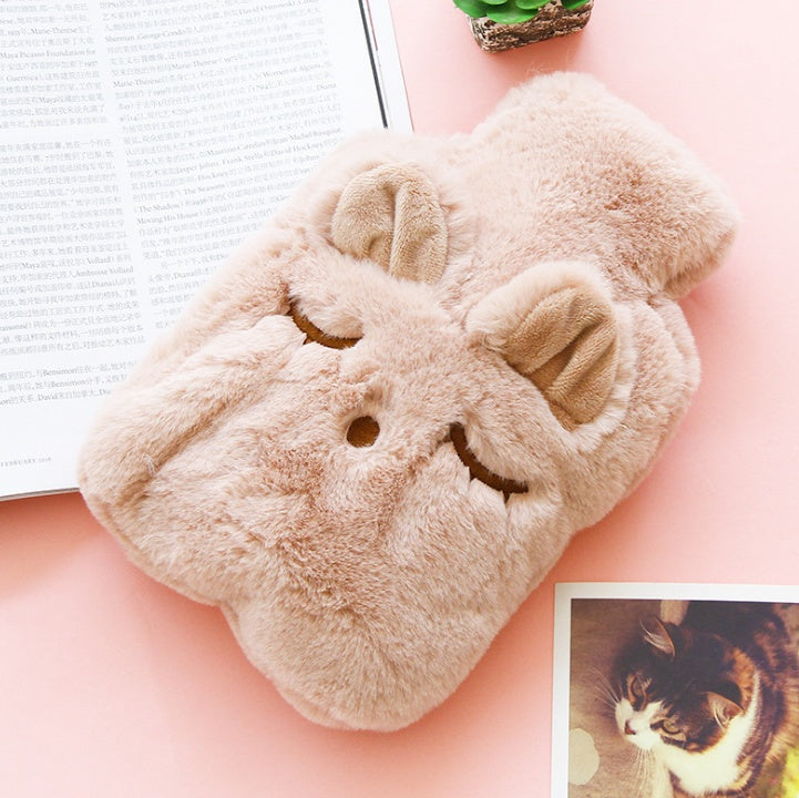 Creative Hot Water Bottles Winter Cute Cartoon Hot Water Bag Cat Animal Plush Warm Water Bags PVC Hand Warmer Water-Filling Bag - ANIBEY