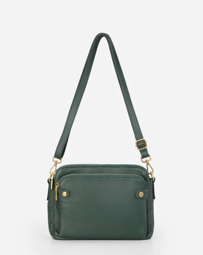 Vintage Three Layer Leather Messenger Bag - ANIBEY