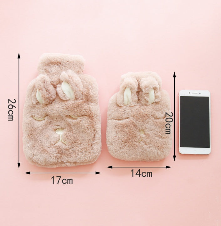Creative Hot Water Bottles Winter Cute Cartoon Hot Water Bag Cat Animal Plush Warm Water Bags PVC Hand Warmer Water-Filling Bag - ANIBEY