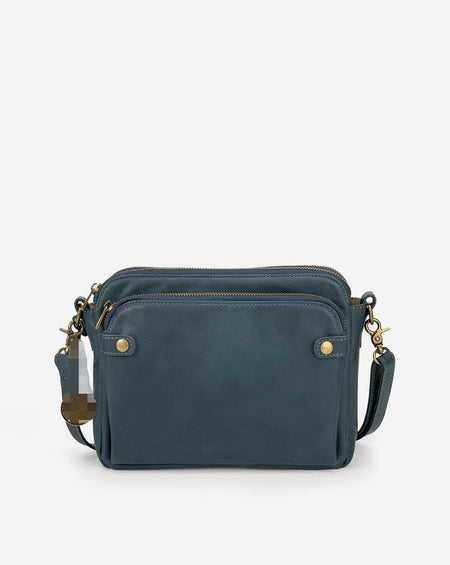 Vintage Three Layer Leather Messenger Bag - ANIBEY