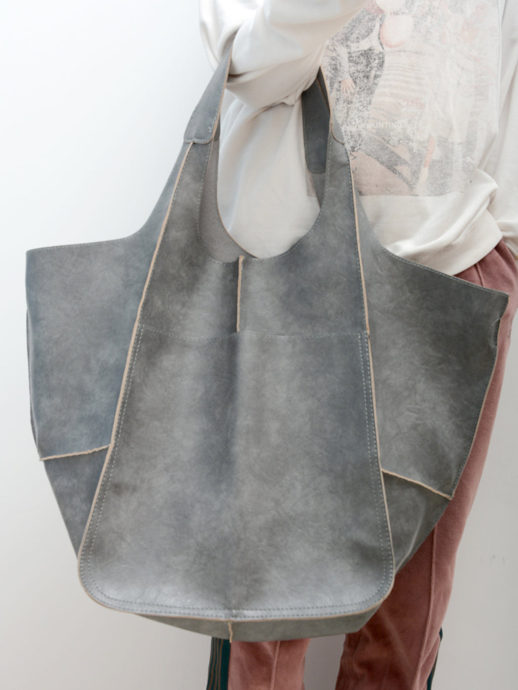 Simple Big Bag Soft Leather Large Capacity Shoulder Hand-held Tote - ANIBEY