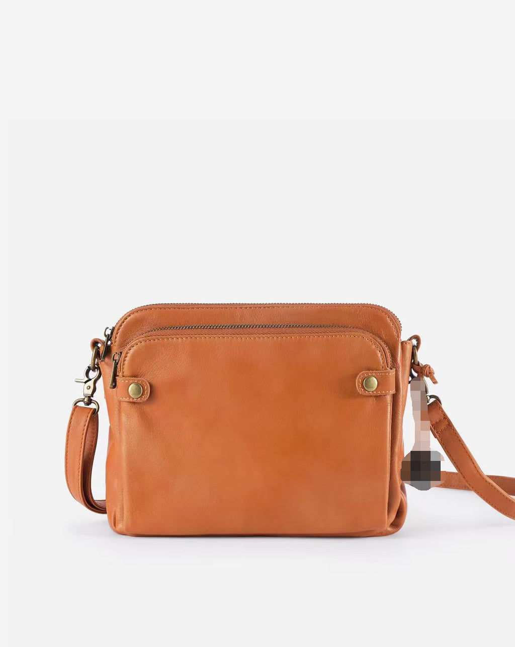 Vintage Three Layer Leather Messenger Bag - ANIBEY