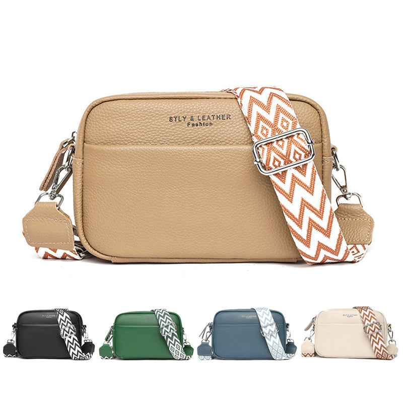 Fashion Shoulder Crossbody Bags With Rhombus Embroidered Wide Shoulder Strap Cute Small Square Bag Women - ANIBEY