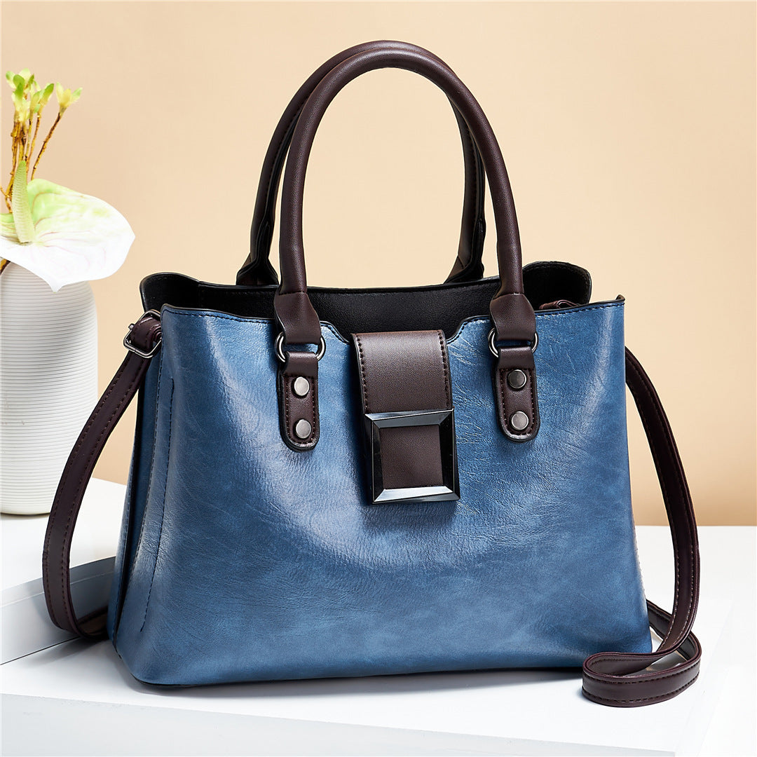 Women Shoulder Bag Big Buckle Handbags Work Daily Office Crossbody Bags - ANIBEY