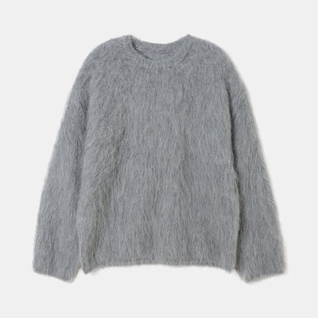 High-end Niche Alpaca Round Neck Wool Sweater - ANIBEY