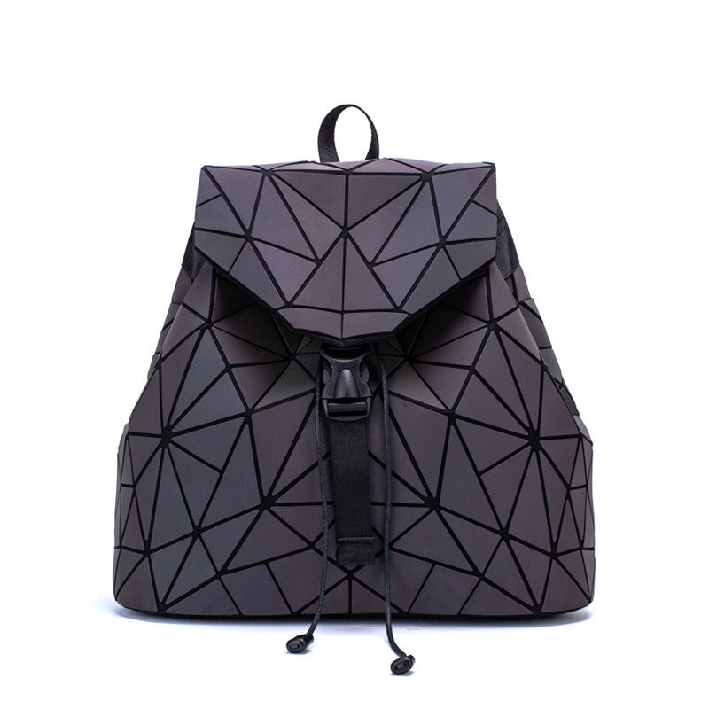 Colorful Geometric Fashion Folding Rhombus Backpack - ANIBEY