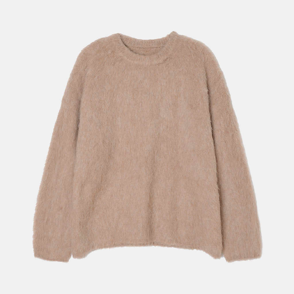 High-end Niche Alpaca Round Neck Wool Sweater - ANIBEY