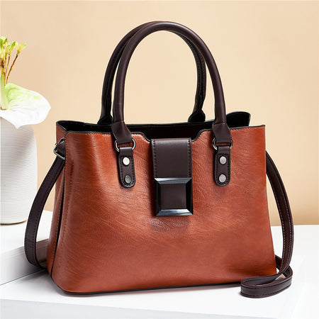Women Shoulder Bag Big Buckle Handbags Work Daily Office Crossbody Bags - ANIBEY