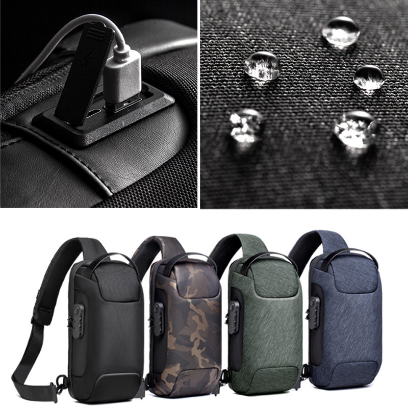 Men Chest Bag Messenger Bag Anti-theft Shoulder Bags Chest Bag Pack For Male - ANIBEY