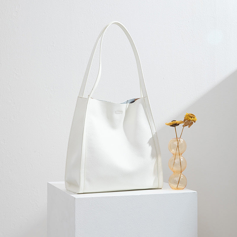 Leather Tote Large Capacity Shoulder Bag - ANIBEY