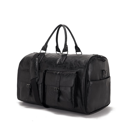 Travel Convenient Portable Garment Bag PU Leather Luggage Bag - ANIBEY